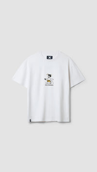 WHITE WIPEOUT TEE